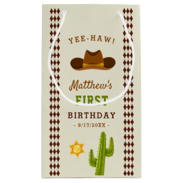 Cowboy Saloon Boy Wild West 1. Geburtstag Kleine Geschenktüte