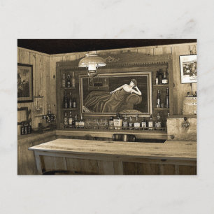 Cowboy Saloon Postkarte