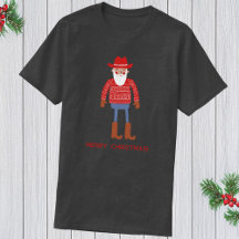 Cowboy Santa benutzerdefinierter Text Weihnachten