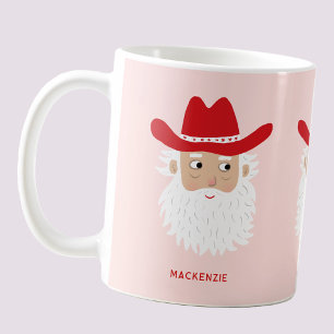 Cowboy Santa Claus Weihnachten Benutzerdefinierter Kaffeetasse