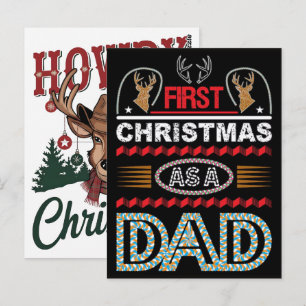 Cowboy-Santa-Western-Weihnachten-Rodeo-PNG-Design Postkarte