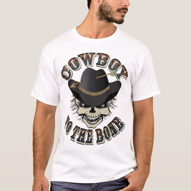 Cowboy-Schädel T-Shirt (Vorderseite)