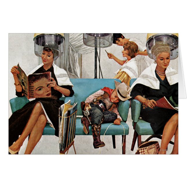 Cowboy schlafend im Schönheits-Salon (Vorderseite (Horizontal))