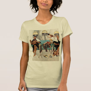 Cowboy schlafend im Schönheits-Salon T-Shirt