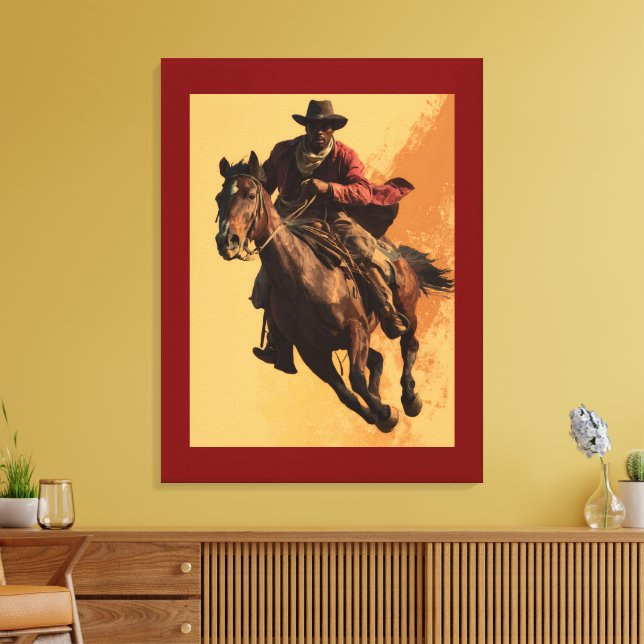 COWBOY-SCHWUNG # 3 LEINWANDDRUCK (Insitu (Wohnzimmer))