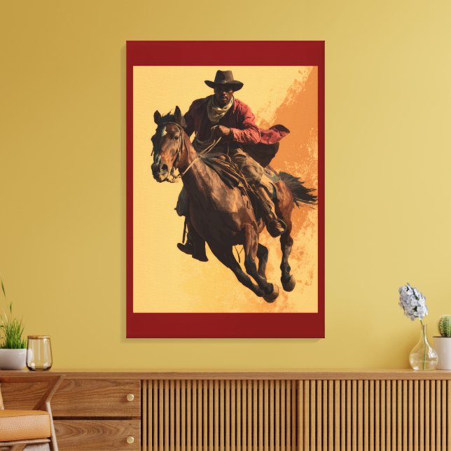 COWBOY-SCHWUNG # 3 LEINWANDDRUCK (Insitu (Wohnzimmer))