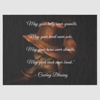 Cowboy Segen Western Hut und Stiefel Seidenpapier