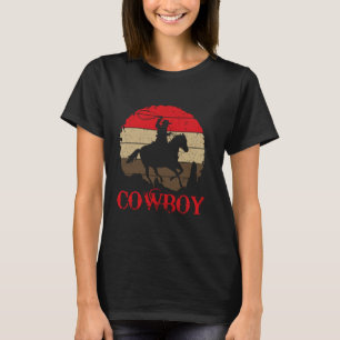 Cowboy Seilwerfen Lasso Reiten Pferd Rodeo T-Shirt