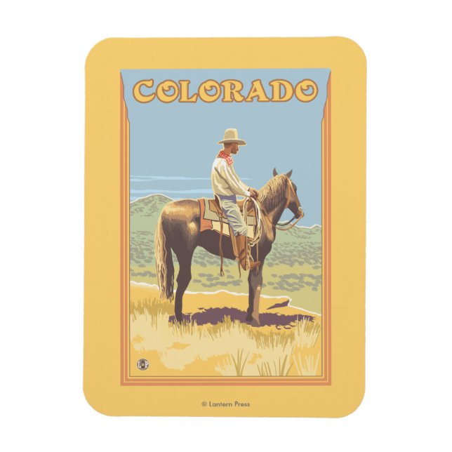 Cowboy (Seitenansicht)Colorado Magnet (Vertikal)