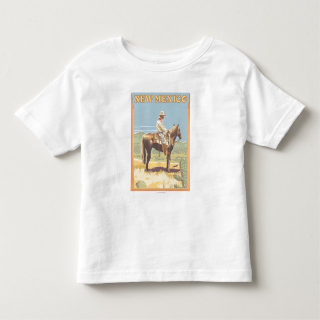 Cowboy (Seitenansicht)New Mexico Kleinkind T-shirt (Vorderseite)
