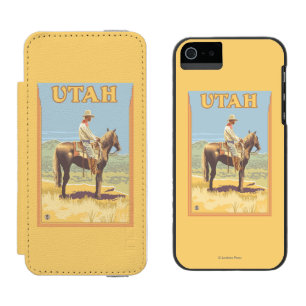 Cowboy (Seitenansicht) Utah Incipio Watson™ iPhone 5 Geldbörsen Hülle