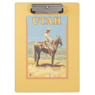 Cowboy (Seitenansicht) Utah Klemmbrett