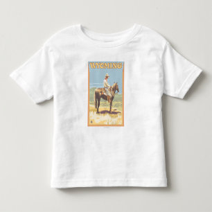 Cowboy (Seitenansicht)Wyoming Kleinkind T-shirt