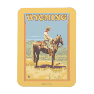 Cowboy (Seitenansicht)Wyoming Magnet