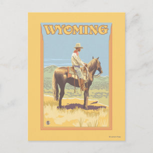 Cowboy (Seitenansicht)Wyoming Postkarte