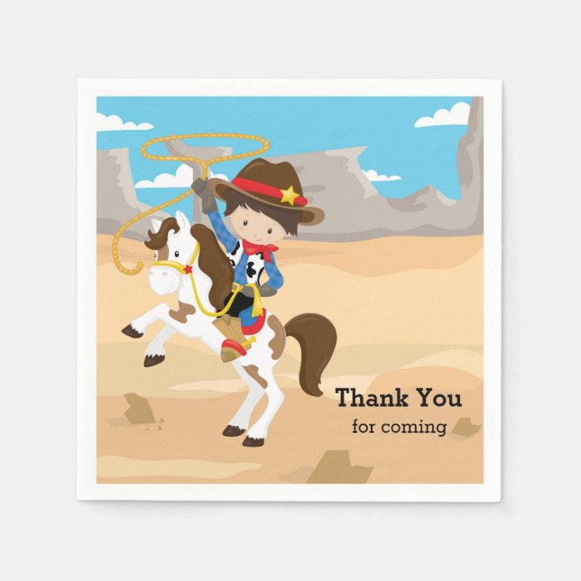 Cowboy Serviette (Vorderseite)