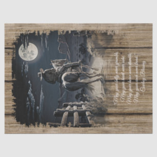 Cowboy Sessing Western Man Horse Seidenpapier
