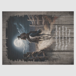 Cowboy Sessing Western Man Horse Seidenpapier
