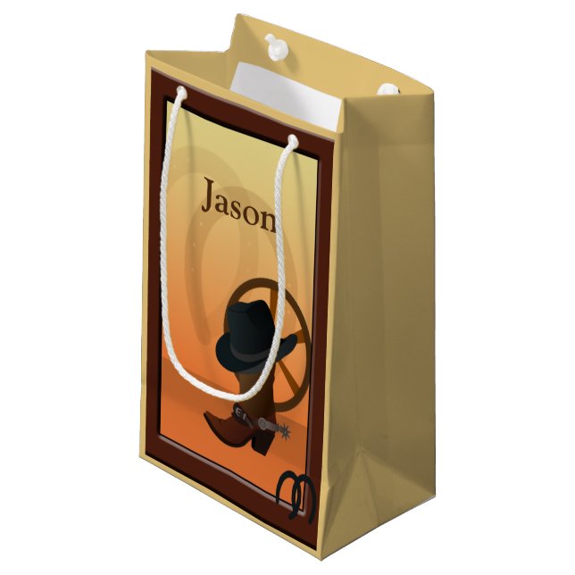 Cowboy SGB Kleine Geschenktüte (Vorderseite Schrägansicht)