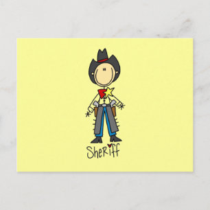 Cowboy Sheriff T-Shirts und Geschenke Postkarte