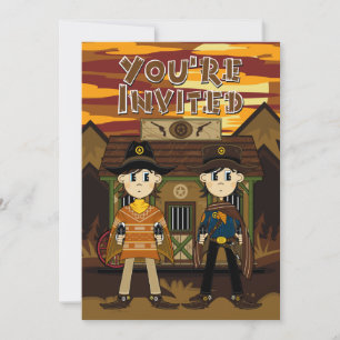 Cowboy Sheriffs im Gefängnis Party Einladung