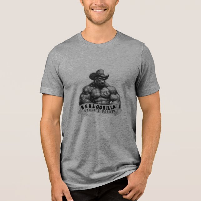 Cowboy Silverback Kevin's Corner REAL GORILLA Tri-Blend Shirt (Vorderseite)