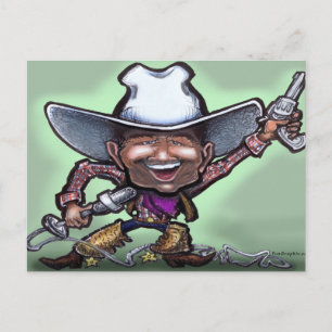 Cowboy singen postkarte