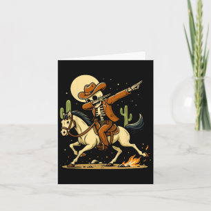 Cowboy Skeleton Dabbing Shirt Karte