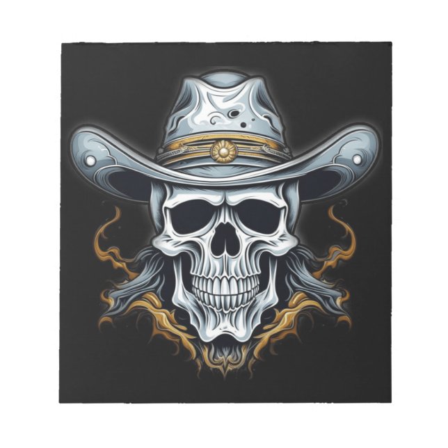 Cowboy Skeleton Notizblock (Vorderseite)
