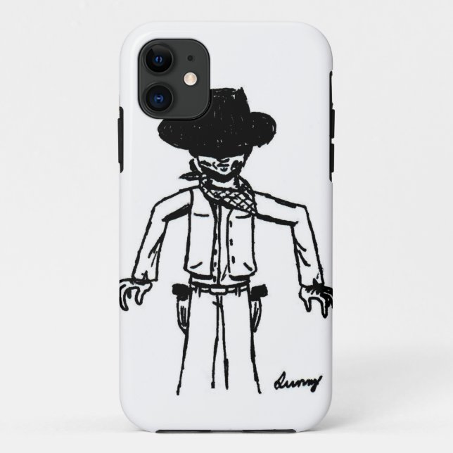 Cowboy Sketch iPhone 5 Fall Case-Mate iPhone Hülle (Rückseite)