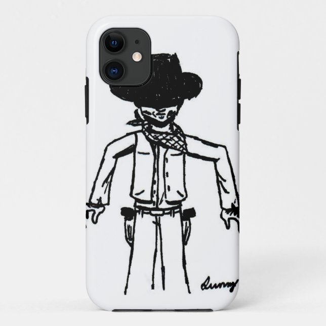 Cowboy Sketch iPhone 5 selten gibt Fall Case-Mate iPhone Hülle (Rückseite)