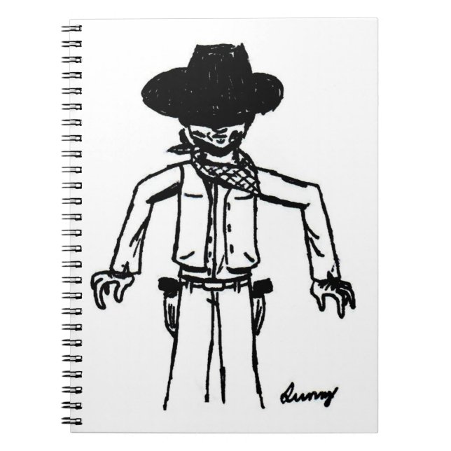 Cowboy-Sketch-Notebook Notizblock (Vorderseite)
