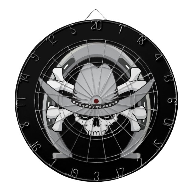 Cowboy Skull Horseshoe Dartscheibe (vorne)