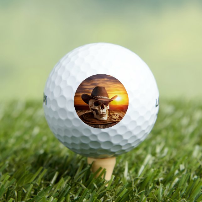Cowboy Skull mit Lasso Golfball (Insitu T-Shirt)
