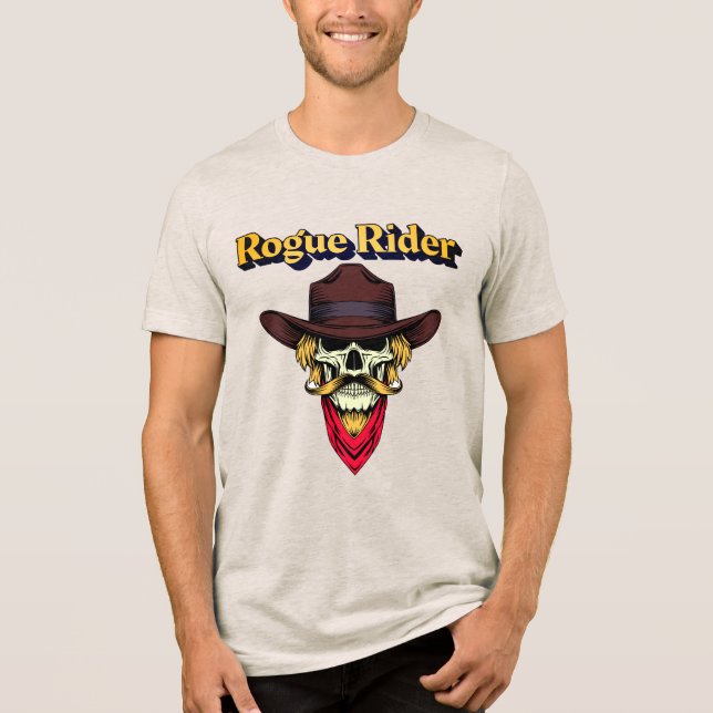 Cowboy Skull  Tri-Blend Shirt (Vorderseite)