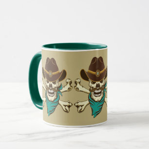 Cowboy Skull und Crossbones Tasse