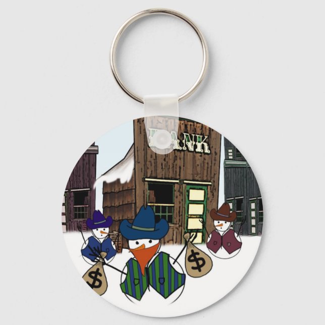 Cowboy Snowman Bandit Schlüsselanhänger (Vorderseite)