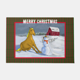 Cowboy Snowman & Horse Fußmatte