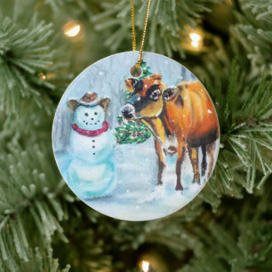 Cowboy Snowman Weihnachtsschmuck