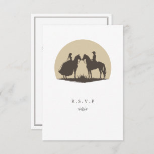 Cowboy Sonnenuntergang Wahl Hochzeit RSVP