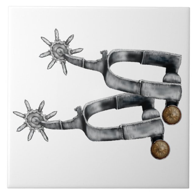 Cowboy-Sporen  Fliese (Vorderseite)
