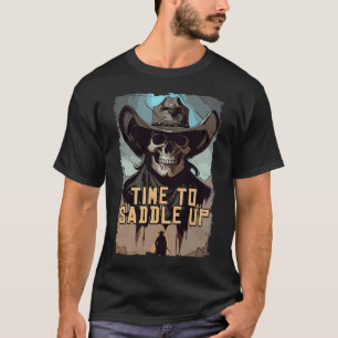 Cowboy Sprichwort Wild West Illustration Art T-Shirt