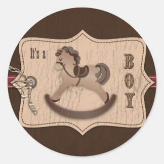 Cowboy-Sticker II Runder Aufkleber