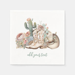 Cowboy-Stiefel aus Boho-Wüste Serviette