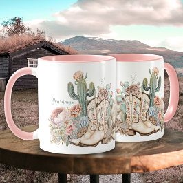 Cowboy-Stiefel aus Boho-Wüste Tasse