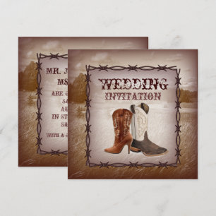 Cowboy-Stiefel Country-Western-Hochzeitseinladung Einladung