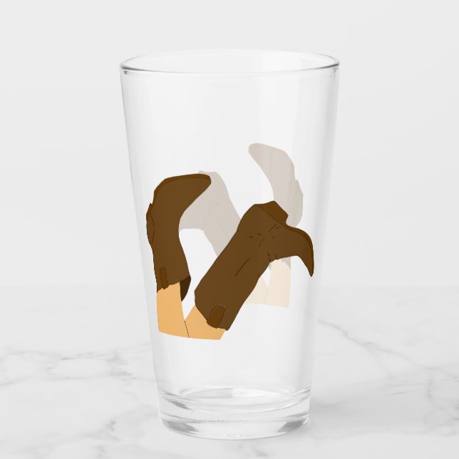 Cowboy-Stiefel Glas (Vorderseite)