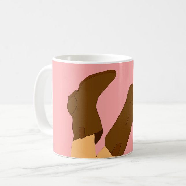 Cowboy-Stiefel Kaffeetasse (Vorderseite Links)