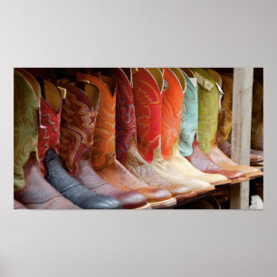 Cowboy-Stiefel-Line-Up-Poster Poster