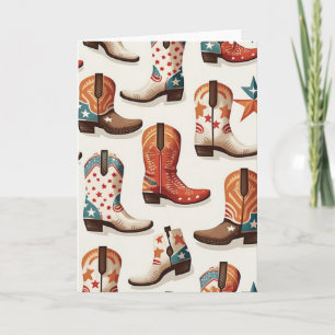 Cowboy-Stiefel-Muster Karte